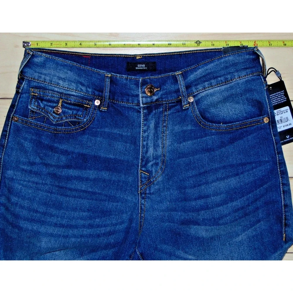 True Religion Geno Relaxed Slim Medium Duggy Wash Men's Jeans 31x32 NWT